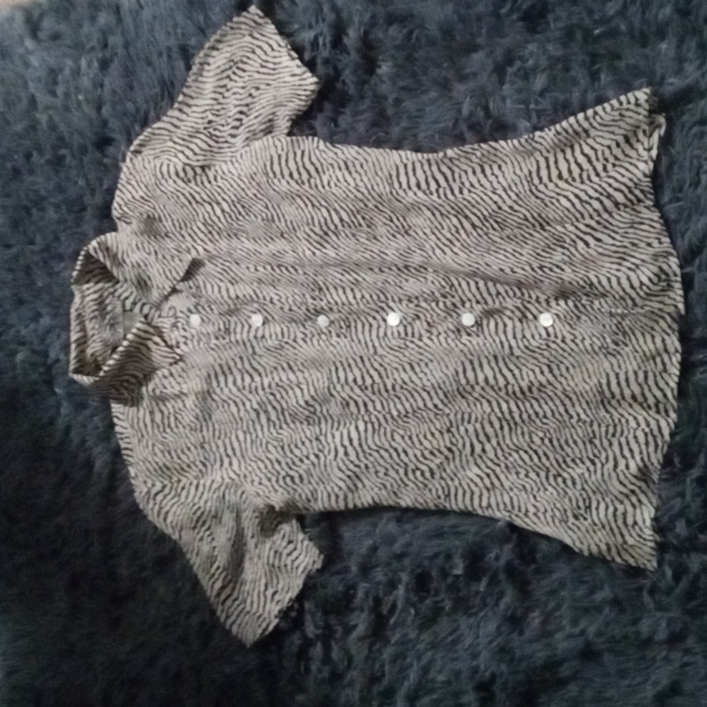 Silk animal print blouse